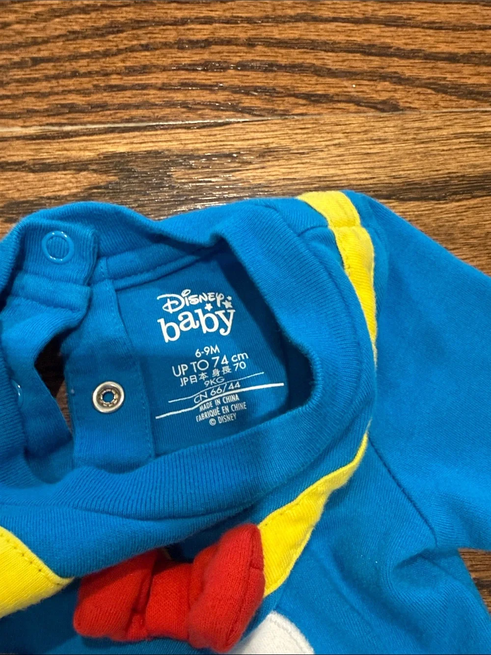 Baby Infant 6-9M Disney Donald Duck Costume Bodysuit and Hat - Picture 2 of 5